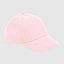 Gorra junior de algodón ecológico de 5 paneles "personalizada texto" color rosa